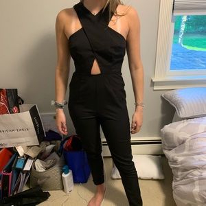 Cross neck jumpsuit